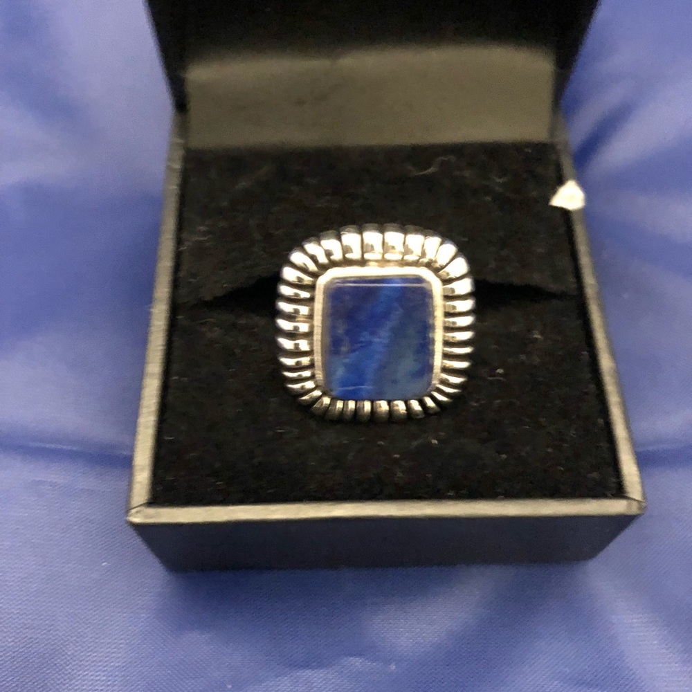 Lapis and silver ring